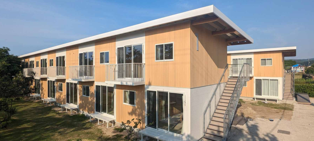 High-quality social housing and emergency medical clinic solutions using Casabox expandable homes.