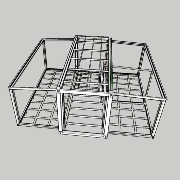 CASABOX 20ft Expandable Container House Double Wings Black Frame White ...