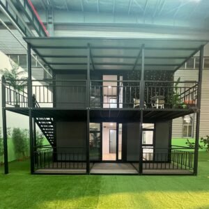 CASABOX 2-storey Flat Roof Expandable Container House Modern Villa Fully Furnished