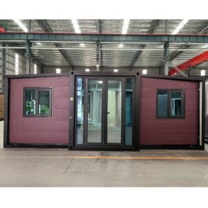 CASABOX Expandable Container Homes 20ft Purple Metal Carved Panel