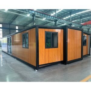 CASABOX 40FT Insulated Prefab House Double Wings Wood Grain